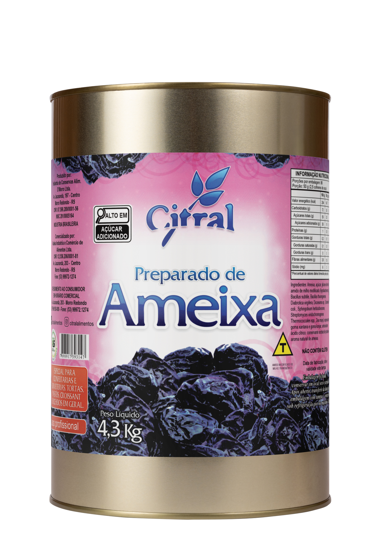 Citral Polpa Preparado De Ameixa 4300G