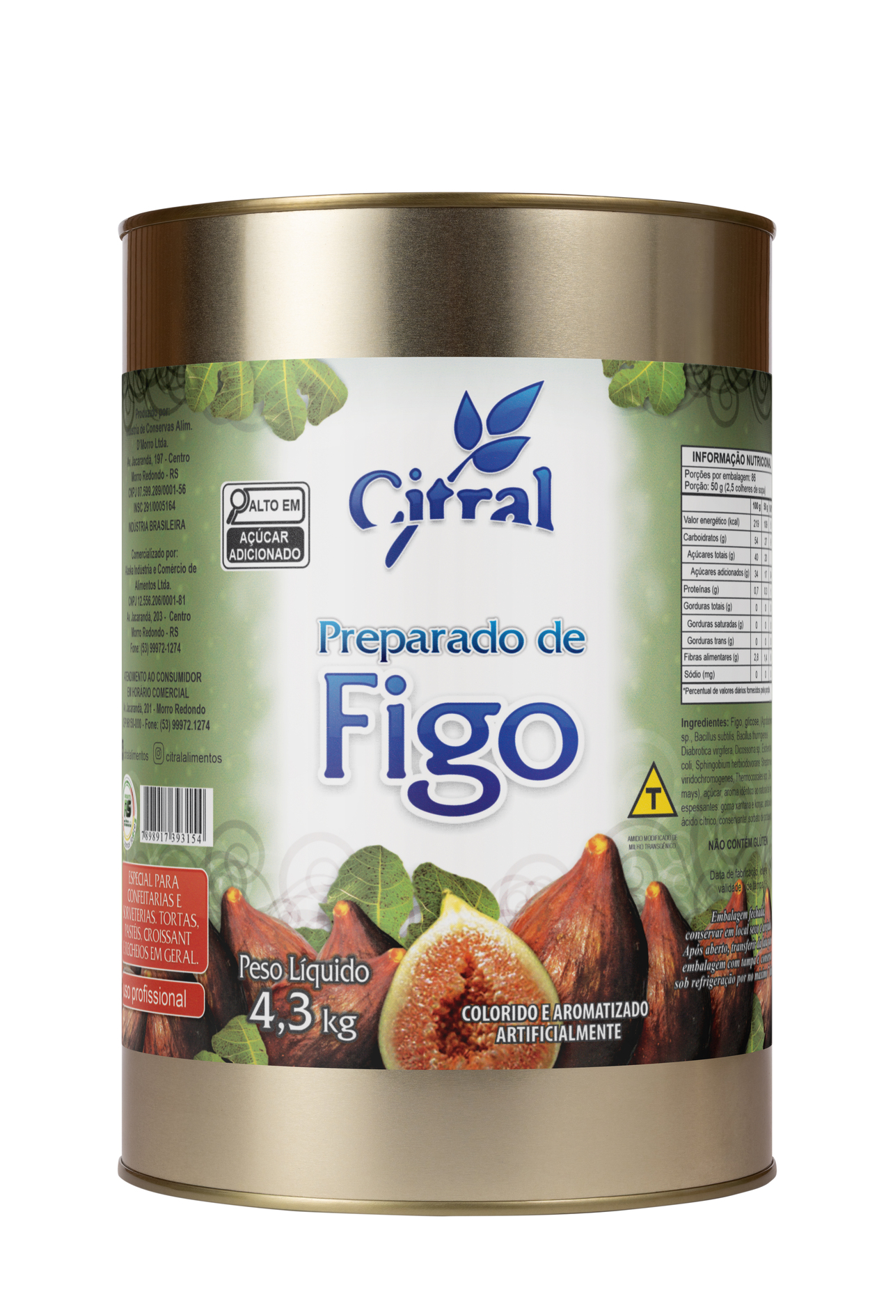Citral Polpa Preparado De Figo 4300G